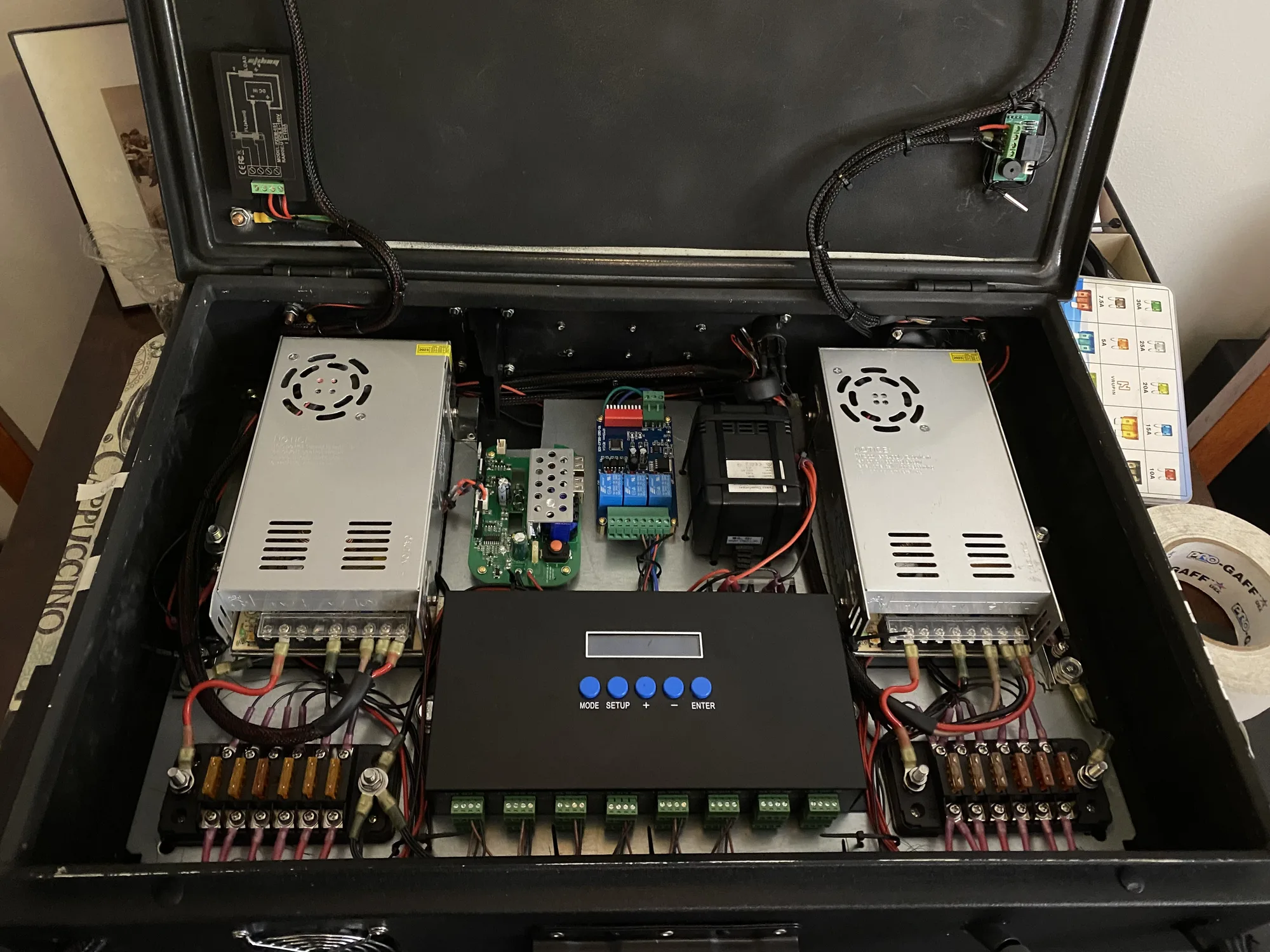 Custom-built LED control system for The Qube